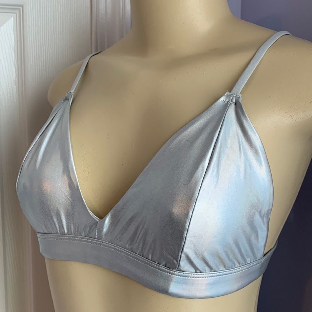 Colsie Silver Triangle Unlined Bra M